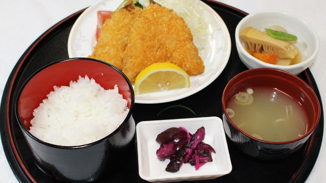 あじフライ定食